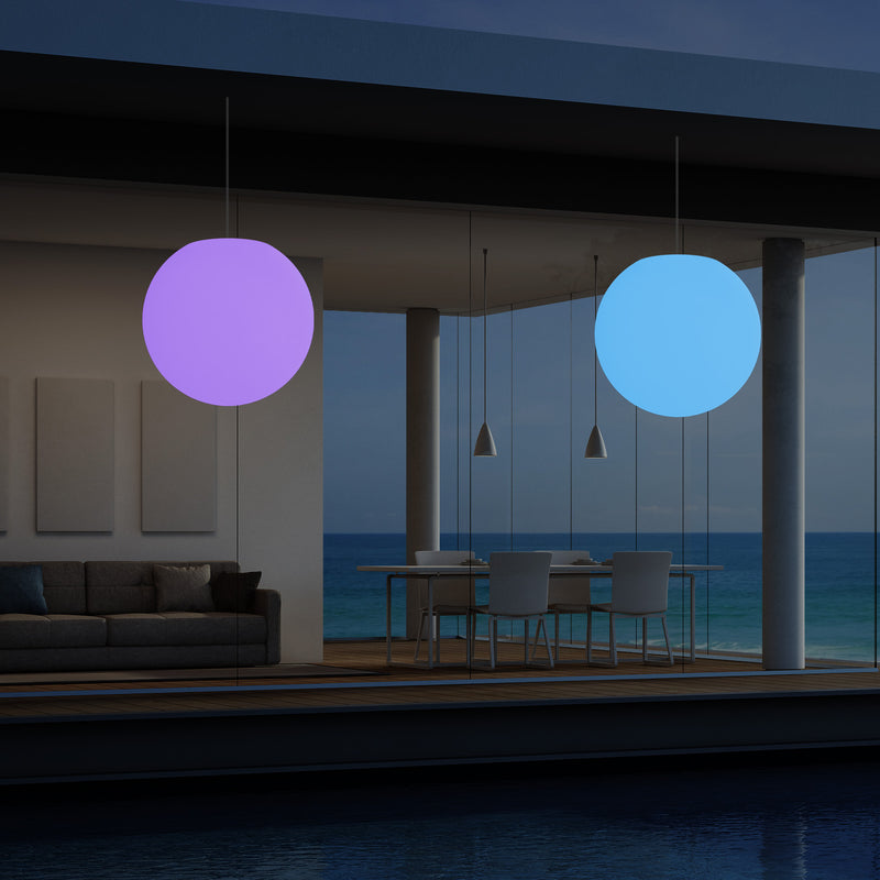 Lampe suspendue LED terrasse extérieur sur secteur Lumière suspendue boule 40 cm 5V basse tension