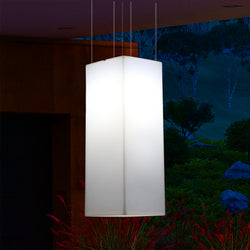 Lampe suspendue à LED pour terrasse jardin sur secteur Lumière suspendue rectangulaire 80 x 30cm RGB