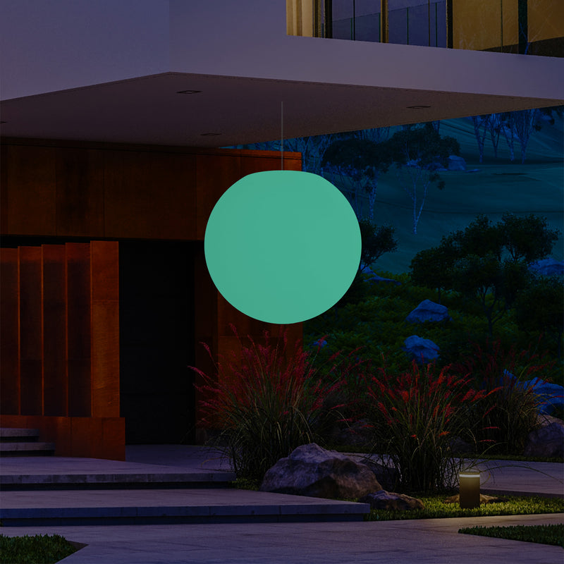 Suspension pour terrasse jardin Plafonnier à LED alimenté par le secteur, globe de 60 cm, boule RGB