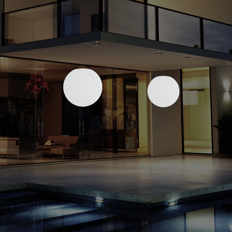 Lampe suspendue LED terrasse extérieur sur secteur Lumière suspendue boule 40 cm 5V basse tension