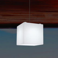Lampe suspendue LED jardin extérieur sur secteur Lampe suspendue en forme de cube 15 cm multicolore