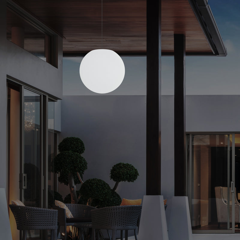 Lampe suspendue LED terrasse extérieur sur secteur Lumière suspendue boule 40 cm 5V basse tension