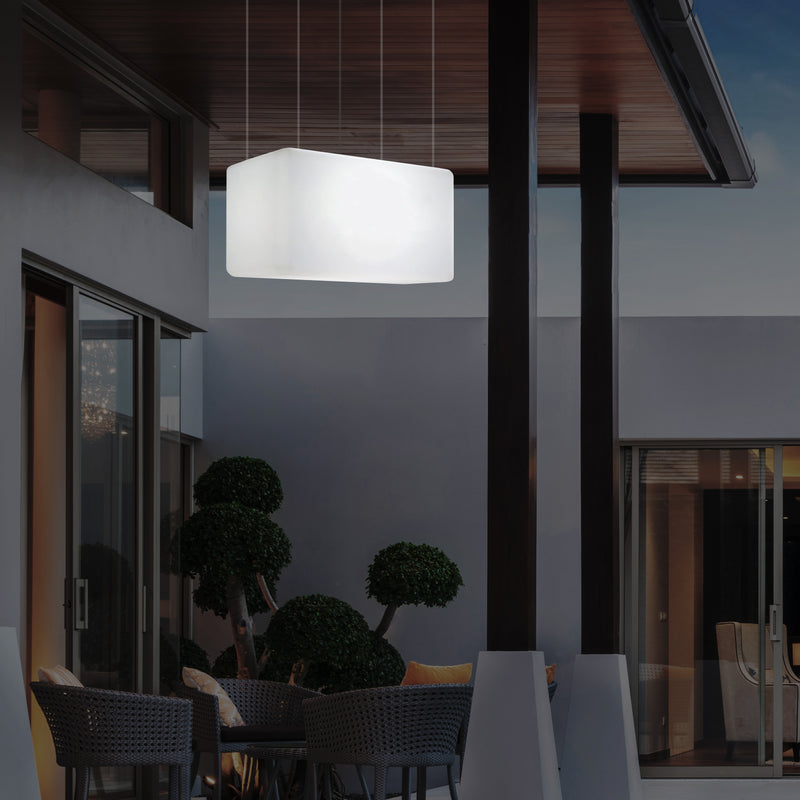 Plafonnier pour jardin et extérieur sur secteur, 55 x 35 cm Lampe linéaire à LED Luminaire îlot, RGB