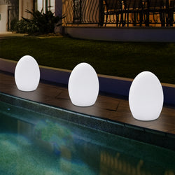 Lampe de table LED jardin extérieur Petite lampe de patio 19 cm, alimenté sur secteur, multicolore