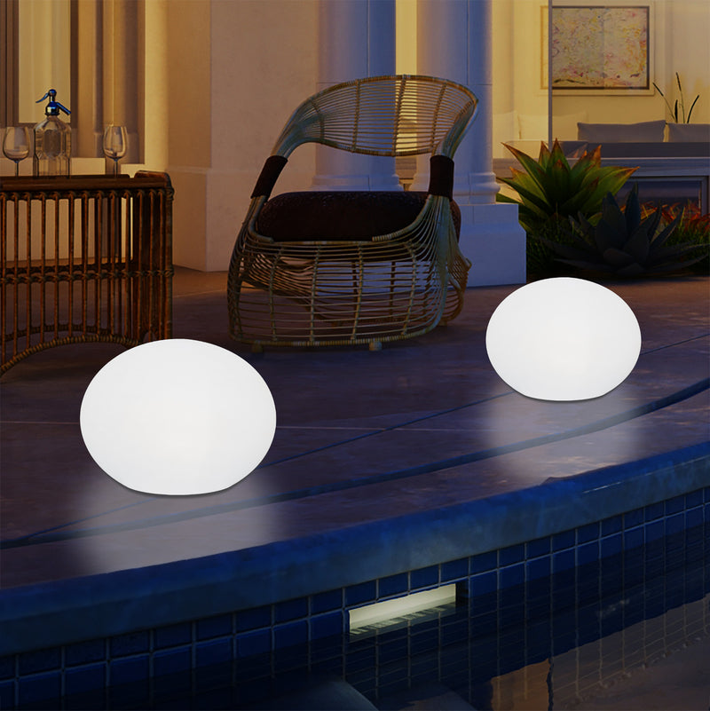 Lumière ovale décorative elliptique extérieur, jardin, patio, terrasse, balcon lampe sur secteur