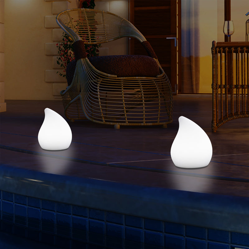 Lampe de table design jardin extérieur, sur secteur, 20 cm Changement de couleur Lumière d'ambiance