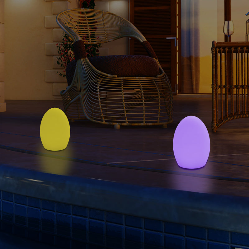 Lampe de table LED jardin extérieur Petite lampe de patio 19 cm, alimenté sur secteur, multicolore