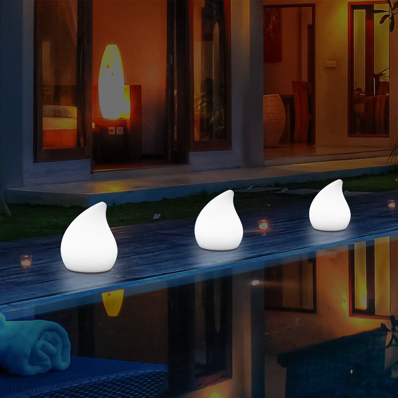 Lampe de table design jardin extérieur, sur secteur, 20 cm Changement de couleur Lumière d'ambiance