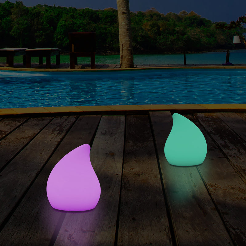 Lampe de table design jardin extérieur, sur secteur, 20 cm Changement de couleur Lumière d'ambiance