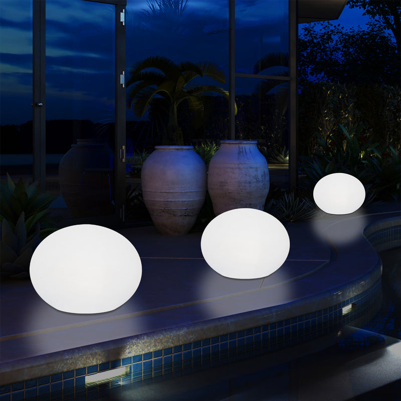 Lumière ovale décorative elliptique extérieur, jardin, patio, terrasse, balcon lampe sur secteur