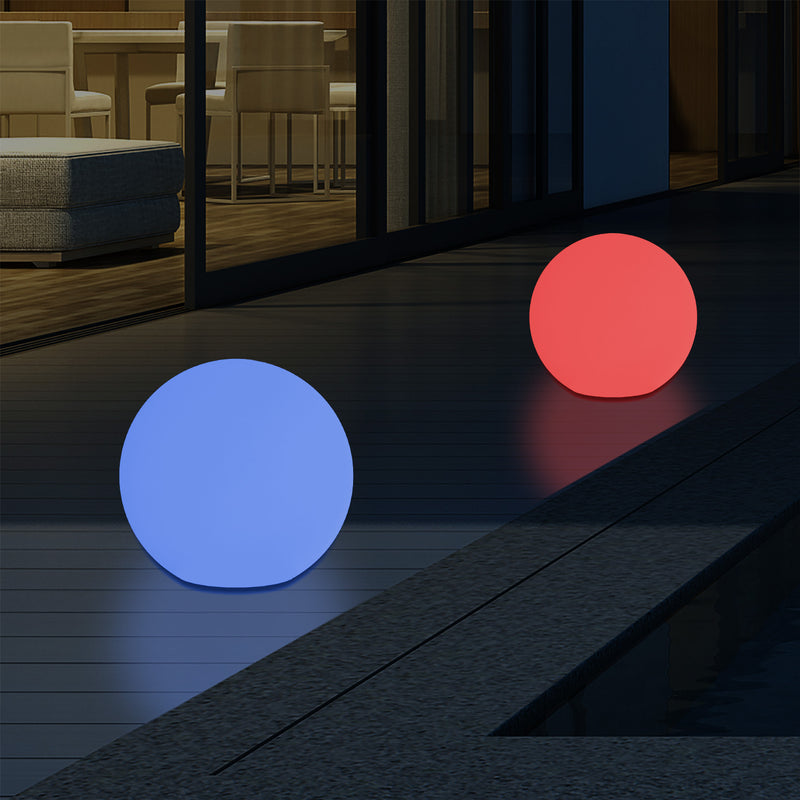Sphère LED alimentée par le réseau extérieur Lumière d'ambiance pour jardin 5V DC basse tension 15cm