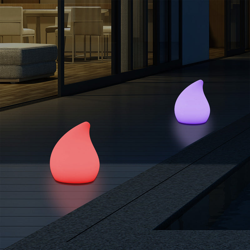 Lampe de table design jardin extérieur, sur secteur, 20 cm Changement de couleur Lumière d'ambiance