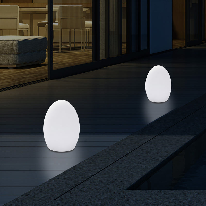 Lampe de table LED jardin extérieur Petite lampe de patio 19 cm, alimenté sur secteur, multicolore