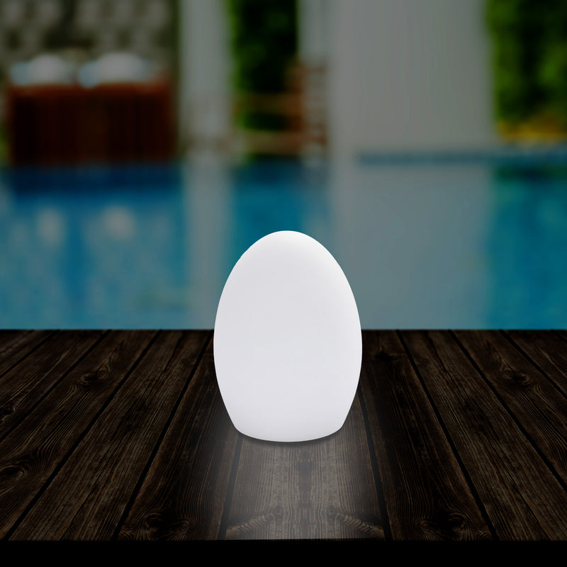Lampe de table LED jardin extérieur Petite lampe de patio 19 cm, alimenté sur secteur, multicolore