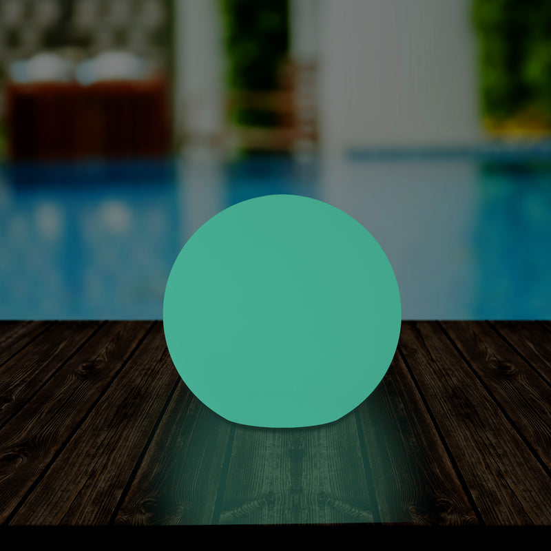 Lampe de table globe LED extérieur éclairage jardin alimenté par secteur 5V boule 20 cm multicolore