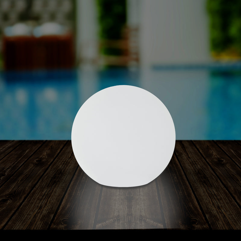 Lampe de table globe LED extérieur éclairage jardin alimenté par secteur 5V boule 20 cm multicolore