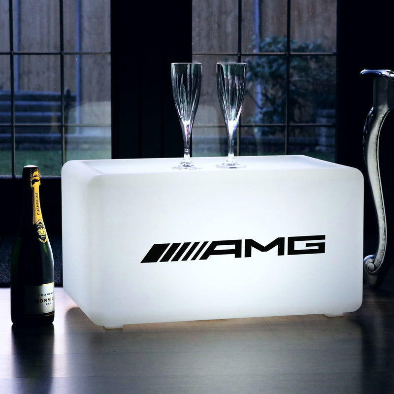 Meuble lumineux personnalisé Banc illuminé Objet LED sans fil affichage promotionel Tabouret Chaise