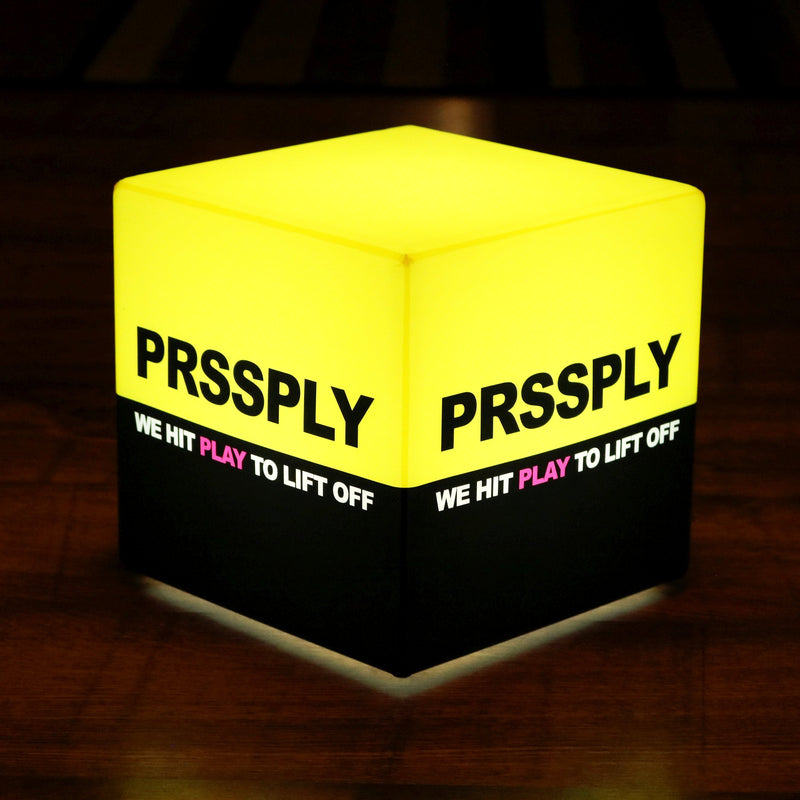 Affichage illuminé chaise siège tabouret Cube lumineux Eclairage d'enseigne Publicité sans fil 50 cm