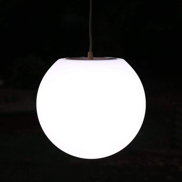 Lampe Suspension Salon, Luminaire Plafonnier, Sphère 20cm, LED Blanc