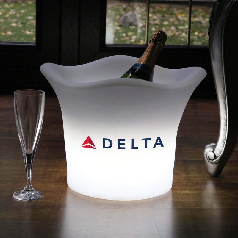 Objet luminaire LED personnalisé Seau à glace Éclairage d'enseigne Refroidisseur de vin champagne