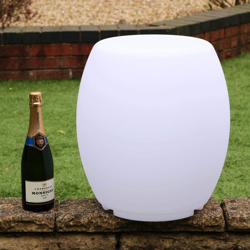 Tabouret Meuble Lumineux, Lampadaire LED sans Fil, Lampe de Sol Salon