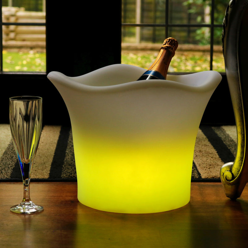 Seau à glace LED jardin extérieur Refroidisseur vin éclairage patio couleur changeante sur secteur