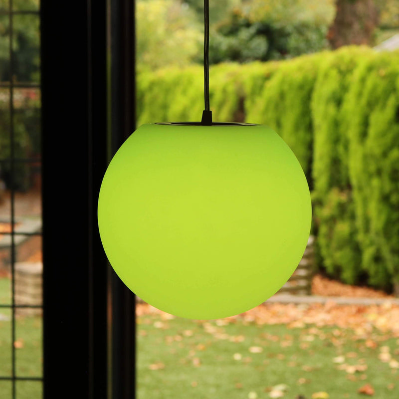 Lampe Suspension LED avec Télécommande, Luminaire Boule Moderne 25cm