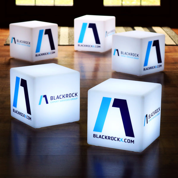 Cube lumineux Éclairage d'enseigne avec votre logo, publicité, cadeau d'entreprise, à piles, 10 cm