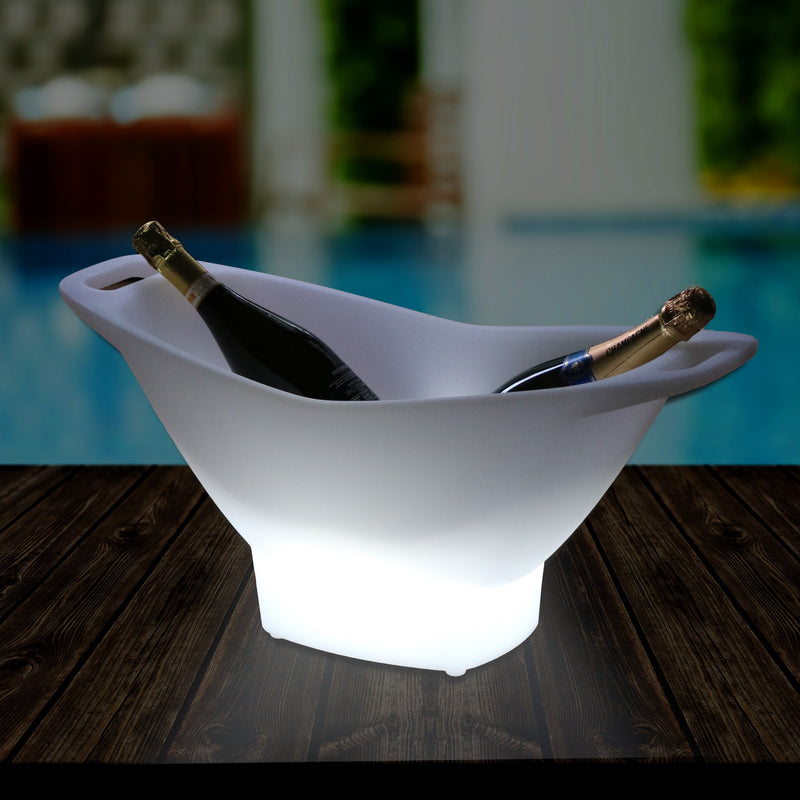 Seau à glace vin à LED extérieur jardin refroidisseur champagne sur secteur Porte-bouteille boissons