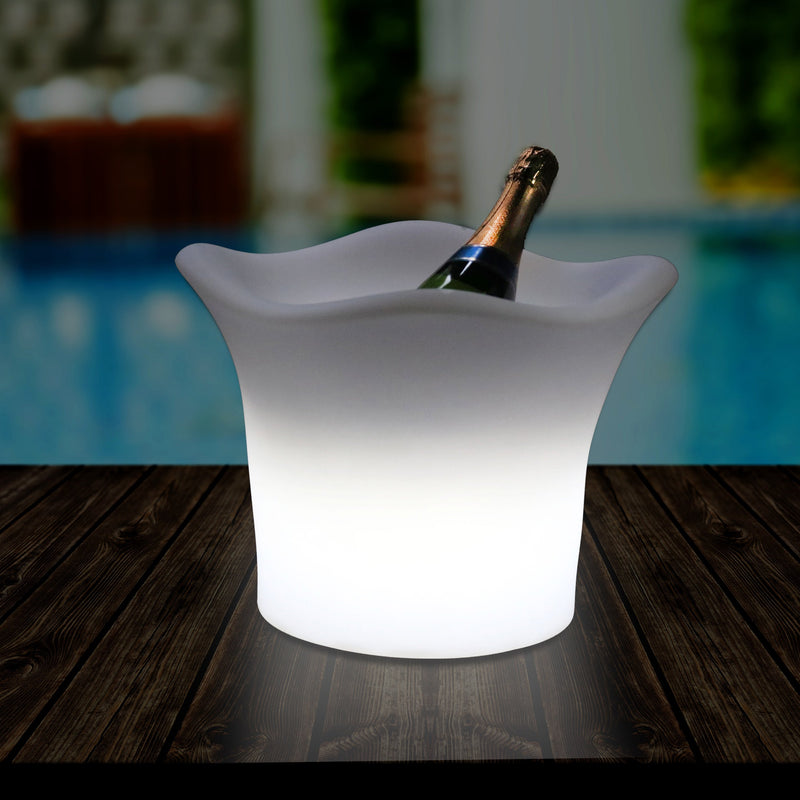 Seau à glace LED jardin extérieur Refroidisseur vin éclairage patio couleur changeante sur secteur