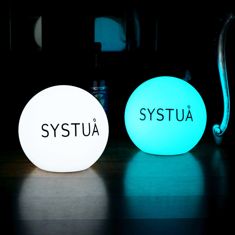 Lampe boule Lumière de table LED personnalisé Eclairage d'enseigne Centre de table logo rétroéclairé